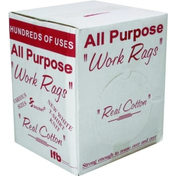 Cotton Wiping Rags, Box Of 5 Pounds