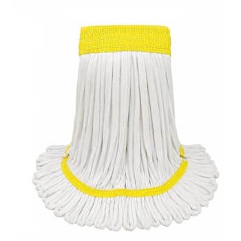 Renown Rough Surface Mop Head, 16 Oz, Side Gate Clamp, White, Package Of 2