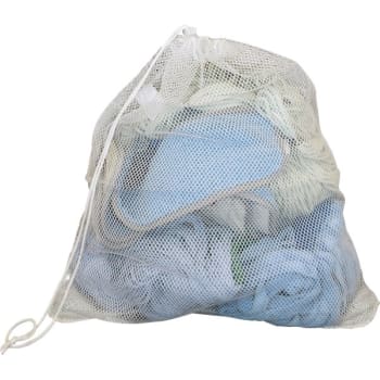 Image for Maintenance Warehouse® 18 x 24 in White Polyester Mesh Laundry Bag w/ ID Tag Draw from HD Supply