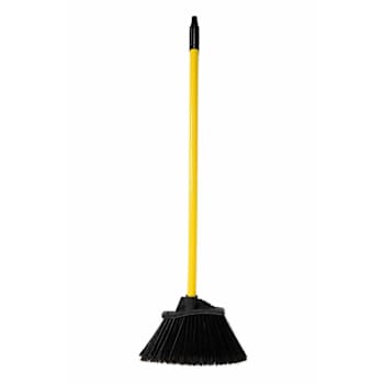 Renown Lobby Broom, Soft Flagged Tip Bristels, Steel Handle, 10 In., Black, Package Of 3