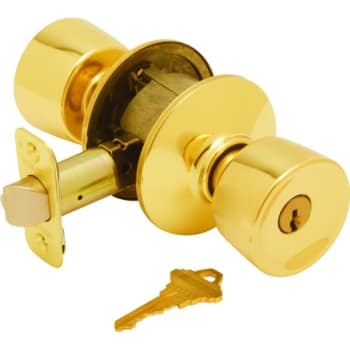 Image for Schlage® Bell F Series Knob, Entry, Grade Aaa, Bright Brass from HD Supply