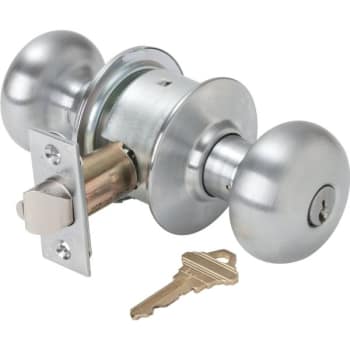 Schlage Plymouth Satin Chrome Storeroom Lock