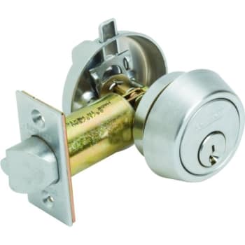 Image for Schlage® B250 Deadlatch, 2.375" Backset, 1.375 to 1.75" THK Door, Wrought Brass, Satin Chrome from HD Supply