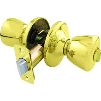 Image for Ultra Hardware™ Ultra Security™ 43950 Door Knob, Tulip, Privacy/bed/bath, Grade 3, Polished Brass from HD Supply