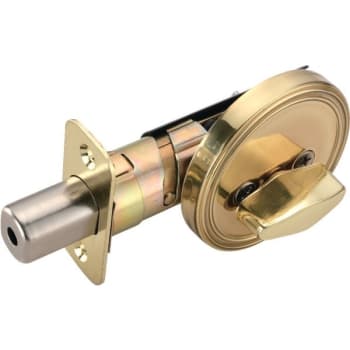 Image for Shield Security® 913786 Single Sided Deadbolt, 2.375/2.75" Backset, Grade 3, Brass from HD Supply