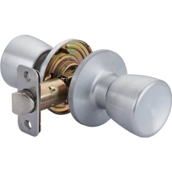 Image for Shield Security® 913810 Tulip Passage Knob, 2.375/2.75" Backset, Grade 3, Satin Chrome from HD Supply