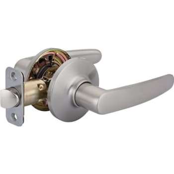 Image for Shield Security® 913811 Straight Passage Lever, 2.375/2.75" Backset, Grade 3, Satin Nickel from HD Supply