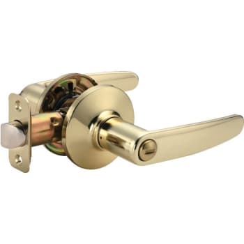 Shield Security® 913818 Straight Privacy Lever, 2.375/2.75" Backset, Grade 3, Brass