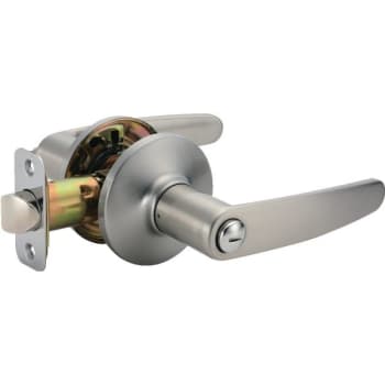 Image for Shield Security® 913824 Straight Privacy Lever, 2.375/2.75" Backset, Grade 3, Satin Nickel from HD Supply