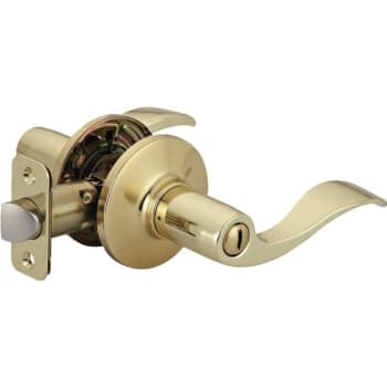 Image for Shield Security® 913834 Wave Privacy Lever, 2.375/2.75" Backset, Grade 3, Brass from HD Supply