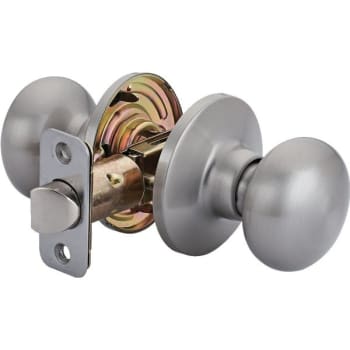 Image for Shield Security® 913853 Flat Ball Passage Knob, 2.375/2.75" Backset, Grade 3, Satin Nickel from HD Supply