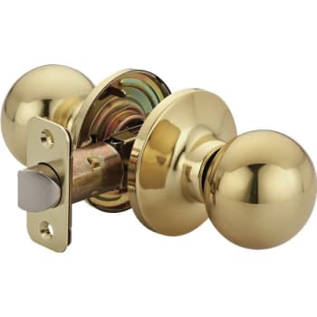 Image for Shield Security® 913860 Round Ball Passage Knob, Grade 3, 2.375/2.75" Backset, Grade 3, Brass from HD Supply