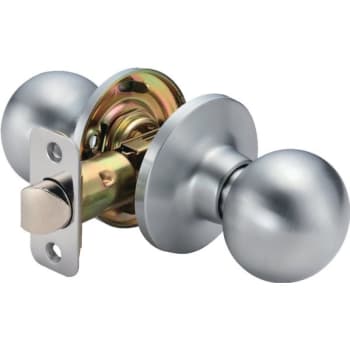 Image for Shield Security® 913870 Round Passage Knob, 2.375/2.75" Backset, Grade 3, Satin Chrome from HD Supply