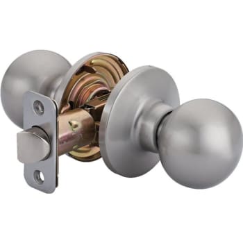 Image for Shield Security® 913880 Round Passage Knob, 2.375/2.75" Backset, Grade 3, Satin Nickel from HD Supply