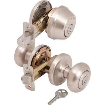Image for Kwikset® Hancock® Combo Entry Lock And Deadbolt W/ Smartkey Security™ (Satin Nickel) from HD Supply