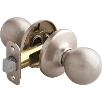 Image for Kwikset® Polo® Door Knob, Round, Passage/Hall/Closet, Grade 3, Metal, Satin Nickel from HD Supply