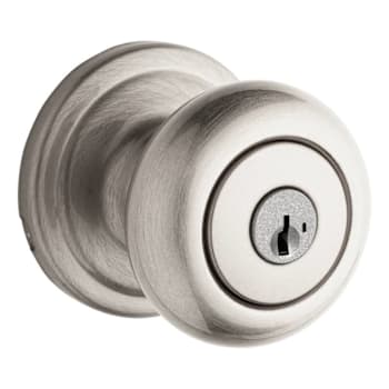 Kwikset Hancock Satin Nickel Keyed Entry Door Knob with SmartKey Security