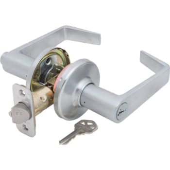 Image for Kwikset® Kingston Lever Entry Smartkey Lockset (Satin Chrome) from HD Supply