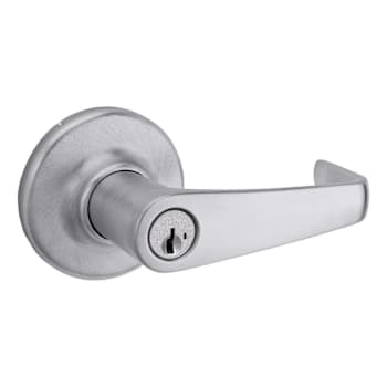 Image for Kwikset Kingston Satin Chrome Keyed Entry Door Lever With Smartkey Security from HD Supply