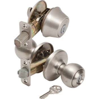 Image for Kwikset® Polo® Combo Entry Lock and Deadbolt, 2.375/2.75" Backset, 1.375 to 1.75" THK Door, Metal from HD Supply