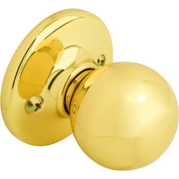 Kwikset® Polo® Door Knob, Round, Half Inactive/Dummy, Grade 3, Metal, Brass