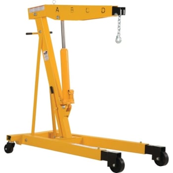 Image for Vestil 4000 Lb Capacity Yellow Air/hand Pump Hydraulic Shop Crane from HD Supply