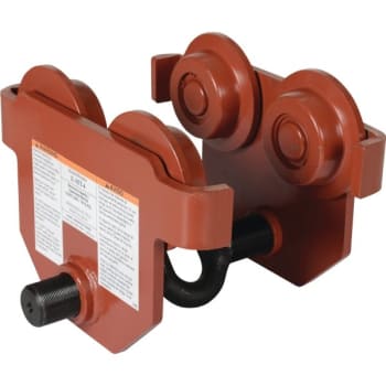 Image for Vestil 2000 lb Capacity Orange Push Eye Hand Trolley from HD Supply