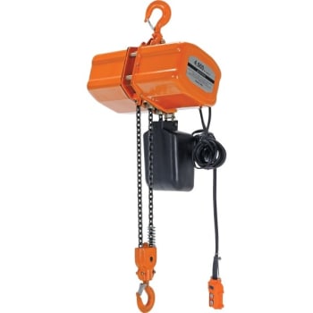 Image for Vestil 2000 Lb Capacity Orange Economy Chain Hoist With 1 Phase Container from HD Supply