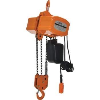 Image for Vestil 4000 Lb Capacity Orange Economy Chain Hoist With 1 Phase Container from HD Supply