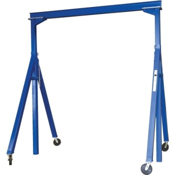 Image for Vestil 6000 lb Capacity Blue Steel Adjustable Height Gantry Crane 15' x 9' from HD Supply