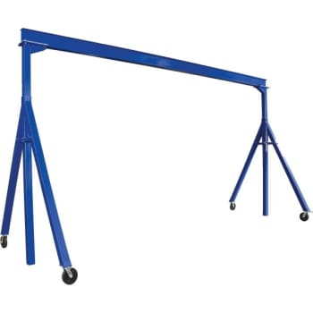 Image for Vestil 2000 lb Capacity Blue Steel Adjustable Height Gantry Crane 20' x 16' from HD Supply