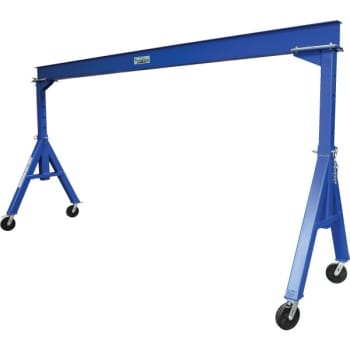 Image for Vestil 4000 Lb Capacity Blue Steel Adjustable Height Gantry Crane 15' X 7' from HD Supply