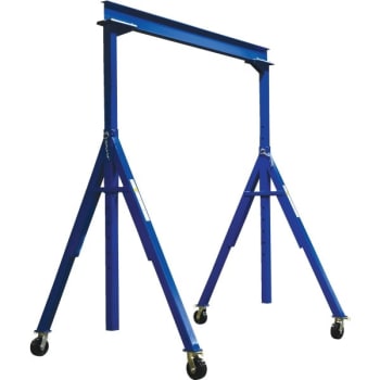 Image for Vestil 6000 lb Capacity Blue Steel Adjustable Height Gantry Crane 10' x 16' from HD Supply