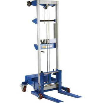 Image for Vestil 500 Lb Capacity Blue Counter Balance Hand Winch Lift Truck 46 X 43 X 68" from HD Supply