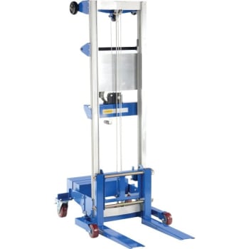 Image for Vestil 400 lb Capacity Blue Counter Balance Hand Winch Lift Truck 46 x 43 x 68" from HD Supply