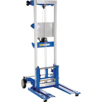 Image for Vestil 500 Lb Capacity Blue Straddle Hand Winch Lift Truck 42.50 X 43.25 X 68" from HD Supply
