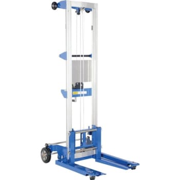 Image for Vestil 350 lb Capacity Blue Straddle Hand Winch Lift Truck 42.50 x 43.25 x 80" from HD Supply