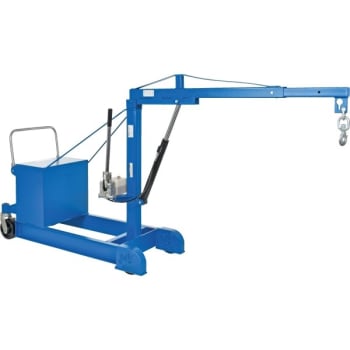 Image for Vestil 500 lb Blue Counter Balanced Floor Crane Hand Pump 135-1/8 x 29 x 102" from HD Supply