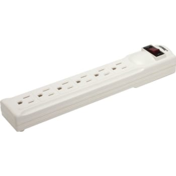Prime Wire & Cable® 6-Outlet Power Strip W/ 3 Ft Cord And Wall (2-Pack)