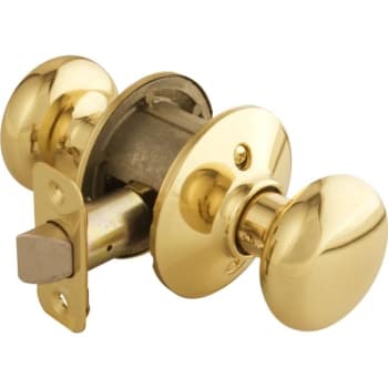 Schlage® Plymouth F Series Knob, Passage, Grade Aaa, Die Cast Zinc, Bright Brass