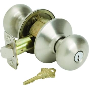 Image for Schlage® Plymouth F Series Knob, Entry, Grade Aaa, Die Cast Zinc, Satin Nickel from HD Supply