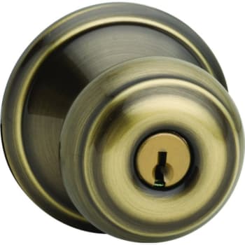 Image for Schlage® Georgian F Series Knob, Entry, Grade AAA, Antique Brass from HD Supply