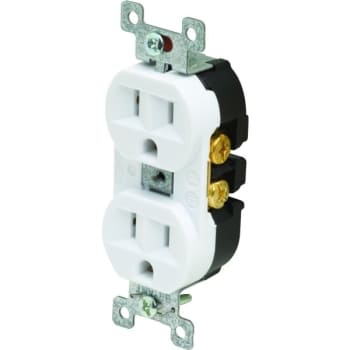 Image for Hubbell-Pro 15 Amp 125 Volt Self Grounding Duplex Standard Outlet (White) from HD Supply
