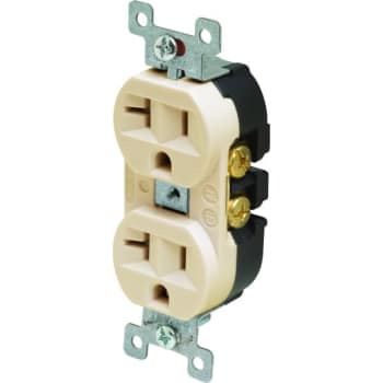 Image for Hubbell-pro 20 Amp 125 Volt Heavy Duty Straight Blade Duplex Standard Outlet (ivory) from HD Supply