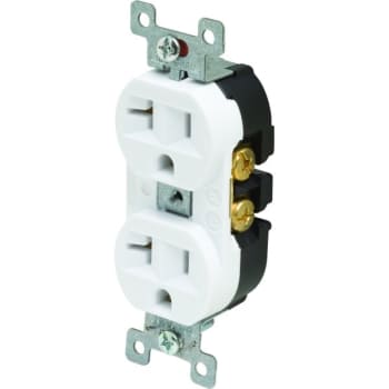Image for Hubbell-Pro 20 Amp 125 Volt Heavy Duty Straight Blade Duplex Standard Outlet (White) from HD Supply