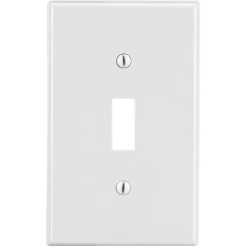 Hubbell 1-Gang Polycarbonate Thermoplastic Toggle Wall Plate (25-Pack) (White)