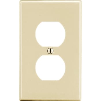 Image for Hubbell 1-Gang Duplex Receptacle Wall Plate (25-Pack) (Ivory) from HD Supply