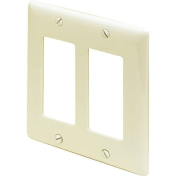 Image for Hubbell 2-Gang Polycarbonate Decorator Wall Plate (25-Pack) (Ivory) from HD Supply