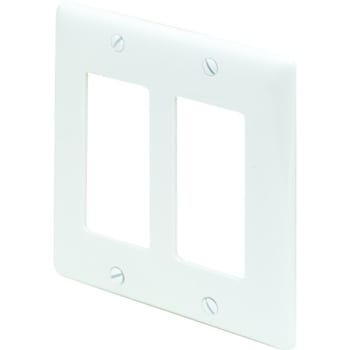 Hubbell 2-Gang Polycarbonate Decorator Wall Plate (25-Pack) (White)
