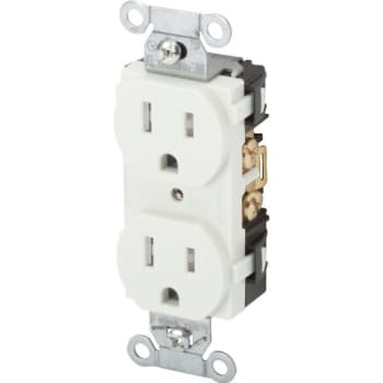 Image for Hubbell® 15 Amp 125 Volt Commercial Duplex Standard Outlet (White) from HD Supply